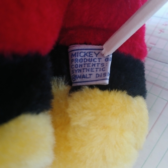 Vintage Mickey Mouse Plush Walt Disney World Disneyland Toy New Tags - Picture 9 of 13